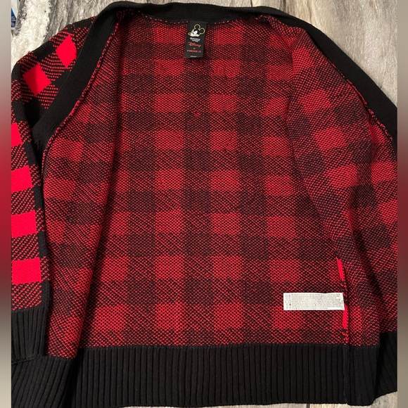 Disney x Forever 21 Mickey Mouse Checkered Cardigan Sweater - Picture 5 of 16